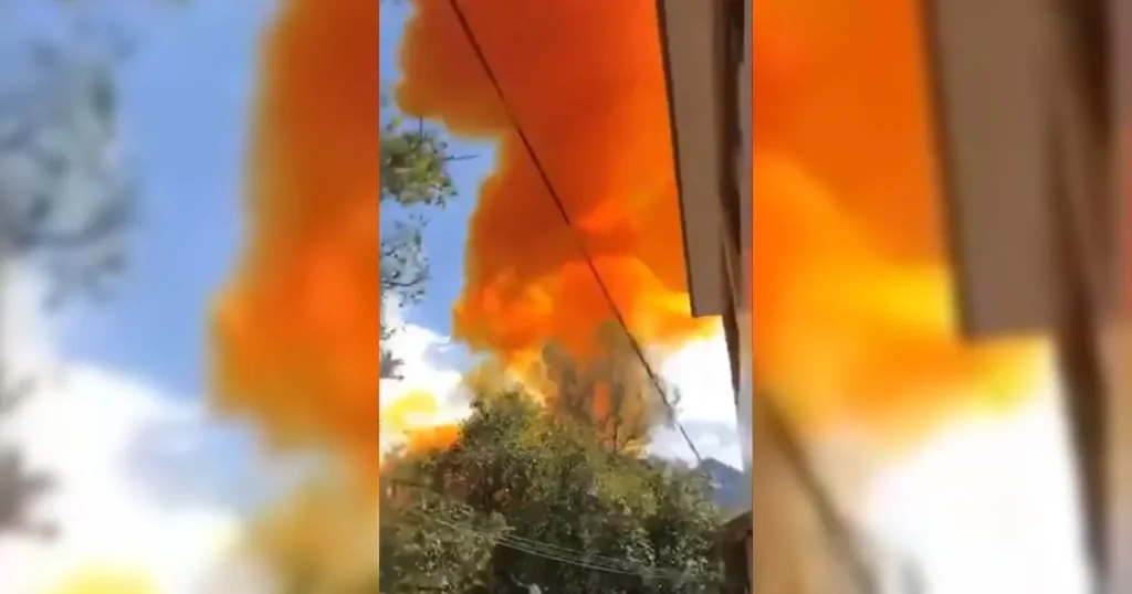 chinese rocket booster crashes near school explodes
