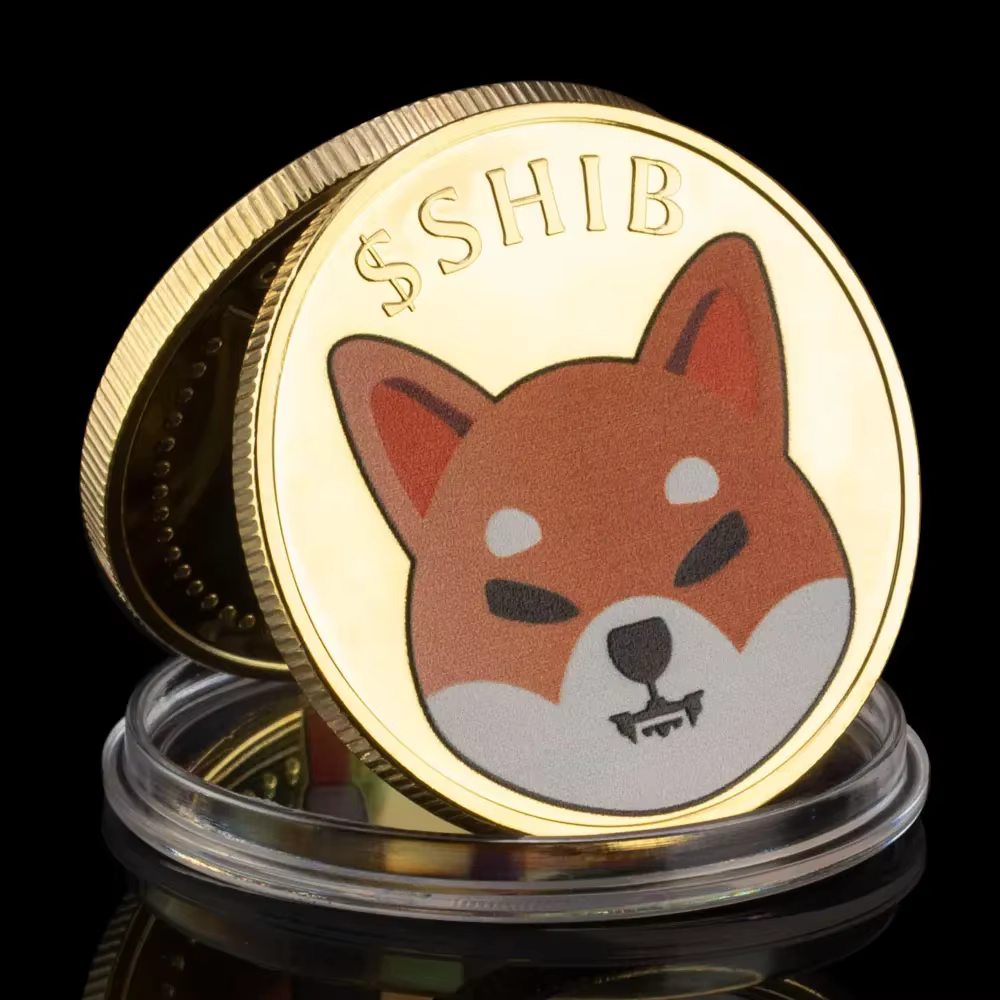 dogecoin killer shiba inu coin shib souvenir crypto metal gold plated physical shib collectible coin doge